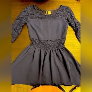 Navy lace formal dress